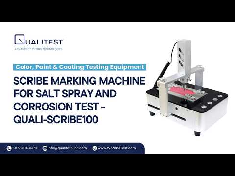 Preview image for the video "Scribe Marking Machine for Salt Spray and Corrosion Test - Quali-Scribe100 | Qualitest | WorldofTest".