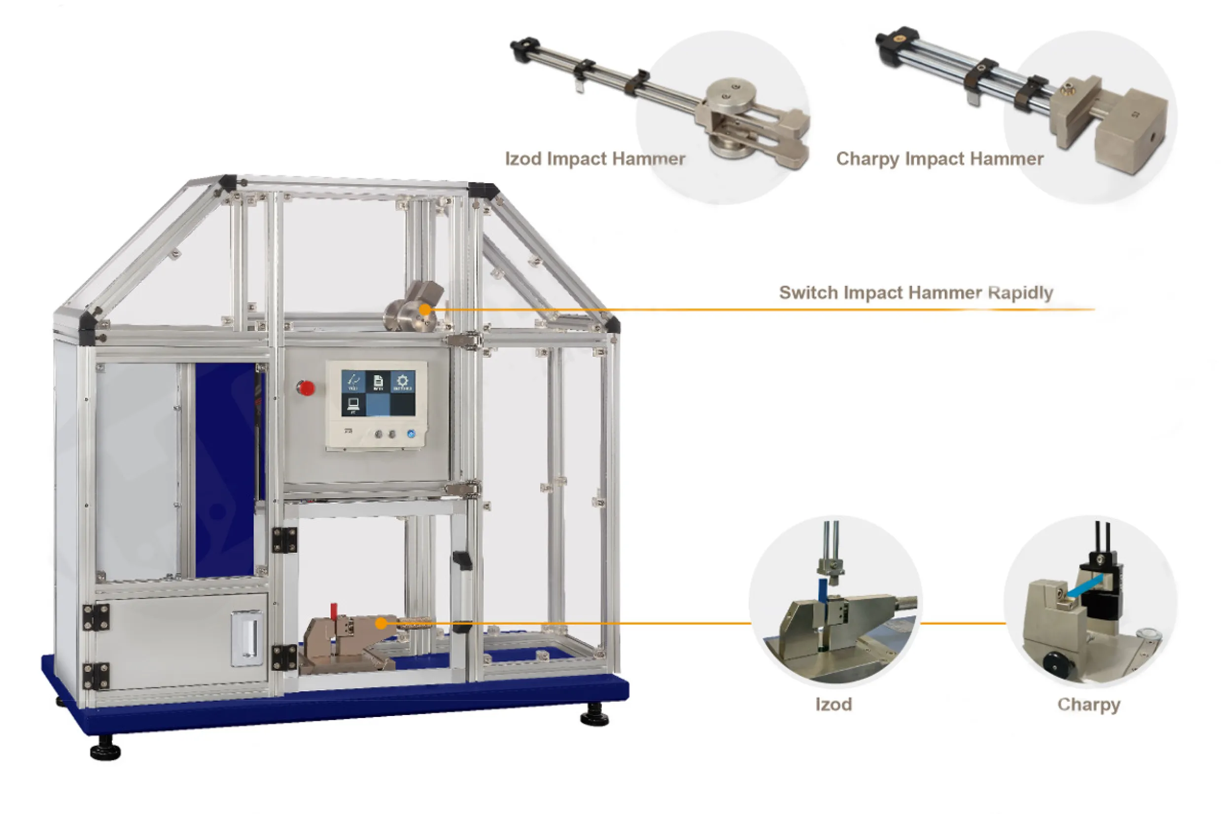 Izod / Charpy Impact Tester for Plastics QPI-D Series